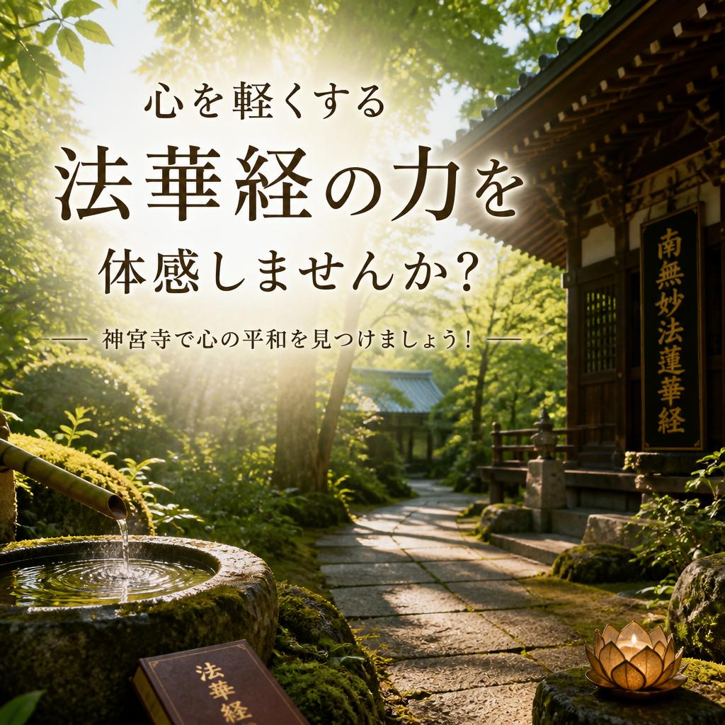 心を軽くする法華経の力を体感しませんか？神宮寺で心の平和を見つけましょう！