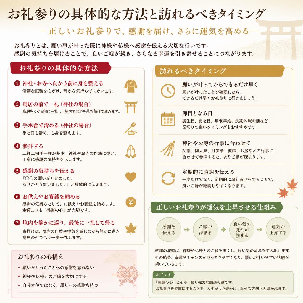 運を引き寄せるお礼参りのステップ