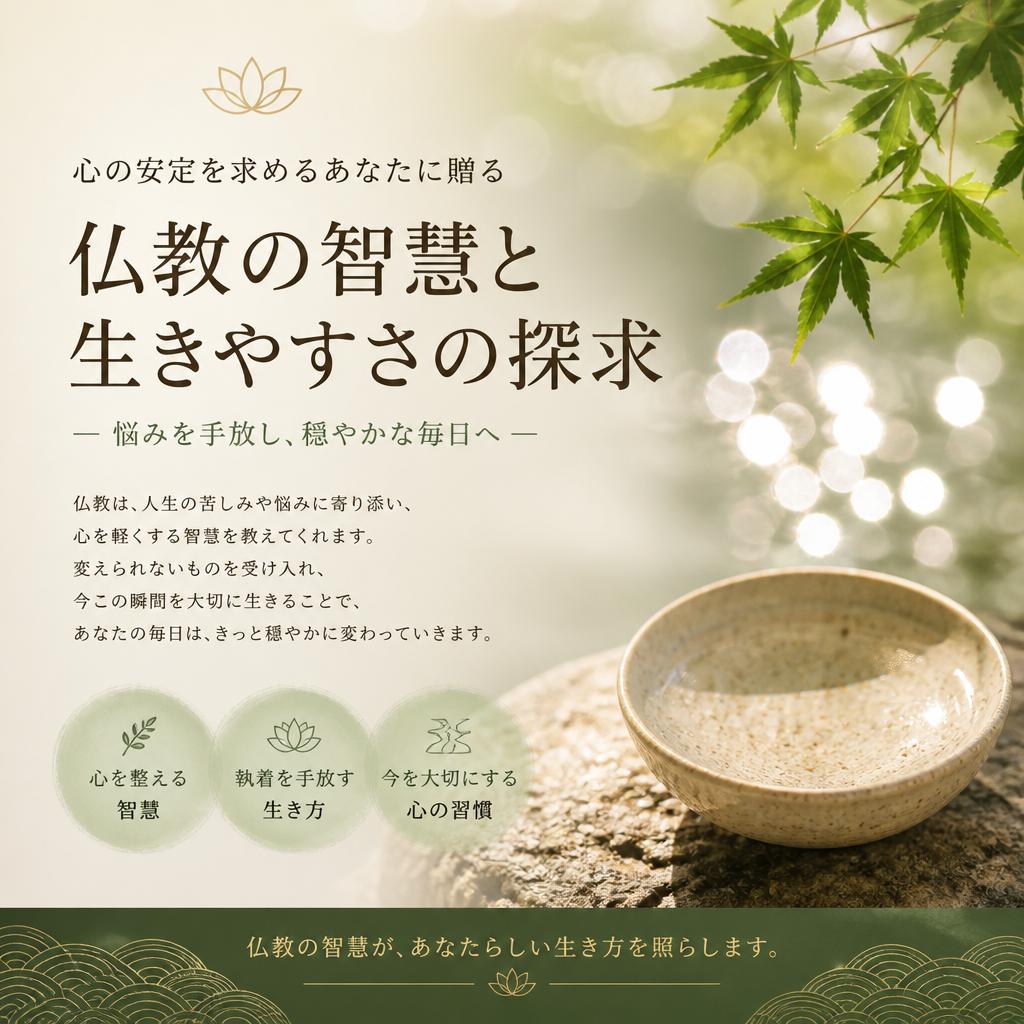 心の安定を求めるあなたに贈る、仏教の智慧と生きやすさの探求