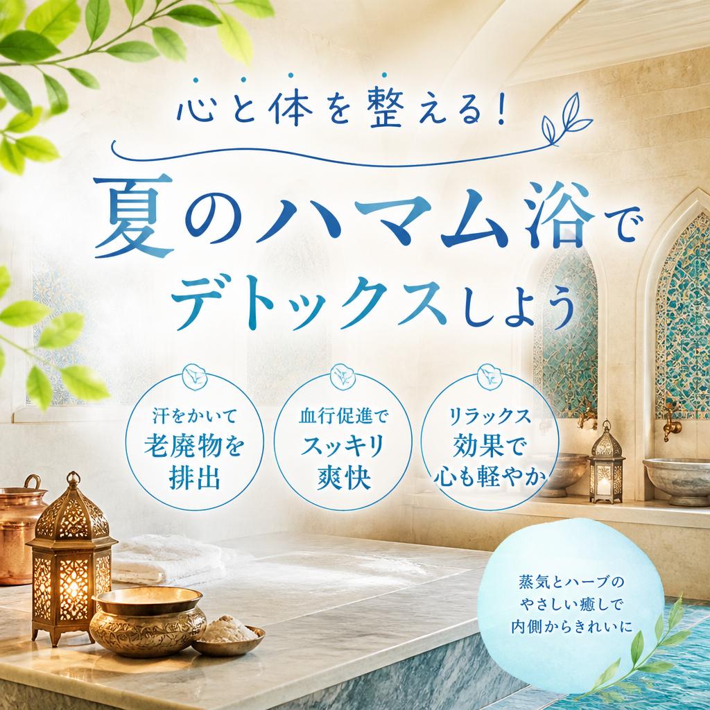 心と体を整える！夏のハマム浴でデトックスしよう