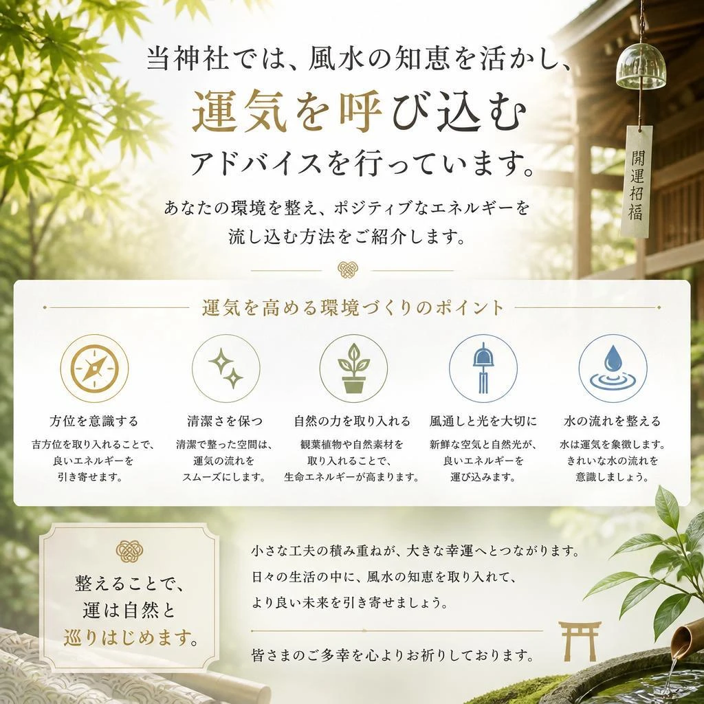 風水による運気アップ