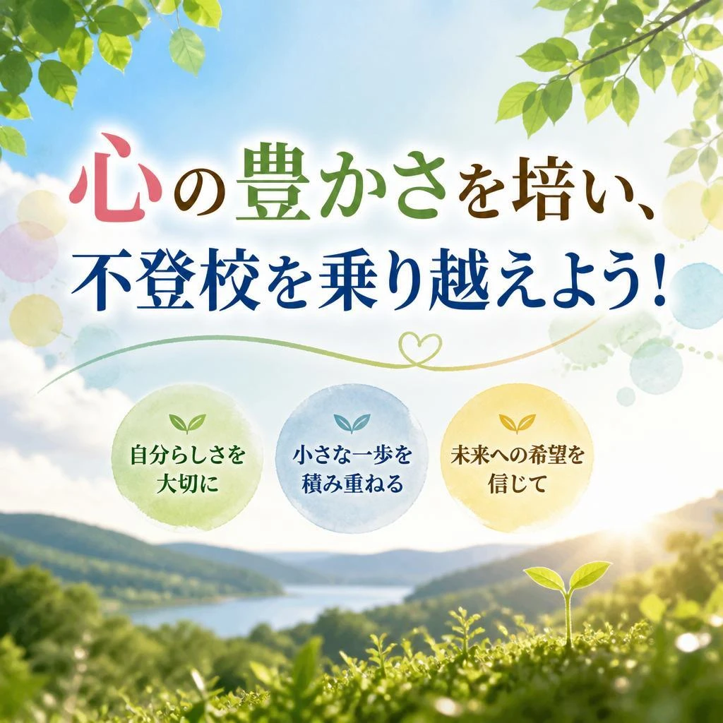 心の豊かさを培い、不登校を乗り越えよう！